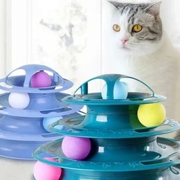 3/4 niveaux chat jouet tour pistes interactif jouet pour animaux de compagnie formation jouets d'amusement pour chats chaton chat Tunnel chat accessoires articles pour animaux de compagnie 240227