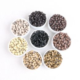 3.43.0 * 4 mm en cuivre Silicone micro anneaux / liens / perles / tube pour outils d'extensions de cheveux pré-liés ll