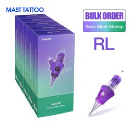 3/5/10 cajas RL Mast Pro cartucho de tatuaje agujas suministro maquillaje permanente mástil Cyber agujas delineador redondo 0,35mm/0,30mm/0,25mm 240219