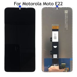 3/5/10pcs 6,5 "Original pour Motorola Moto E22 Affichage de l'écran tactile Assemblage de numéros pour l'écran tactile pour les pièces de réparation LCD Moto E22