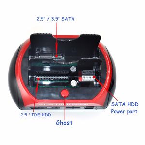 3 5 2 5 SATA IDE 2 Double Dock HDD Station d'accueil e-SATA Hub Pièces de boîtier de stockage externe EU US plug276B