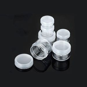 3 5 8 10 15 20 ml doorzichtige plastic pot met PE Cap Cosmetische crème Pot Container Make -up Oogschaduw Nagels Poeder Jewelry Bottle WPUUI