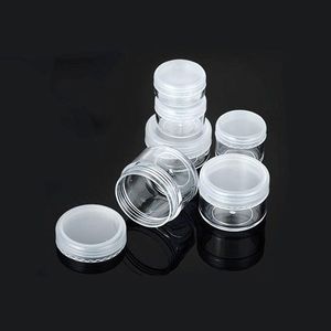 3 5 8 10 15 20 ml doorzichtige plastic pot met PE Cap Cosmetische crème Pot Container Make -up oogschaduw Nagels Poeder Jewelry Bottle Lkacw