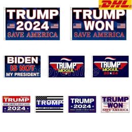 3*5 ft Trump won vlag 2024 verkiezingsvlaggen Donald the Mogul Save America 150*90cm banner DHL Groothandel