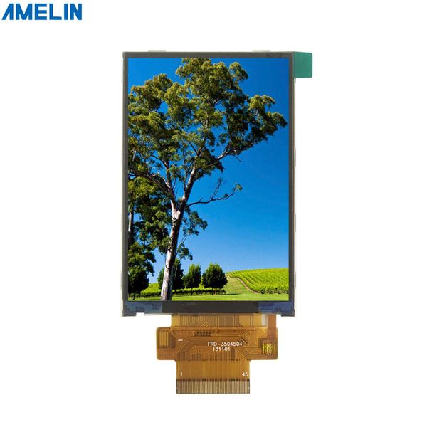 Écran LCD TFT 3,5 pouces 320 * 480 12 heures avec écran d'interface MCU provenant de la fabrication de panneaux d'amelin de shenzhen