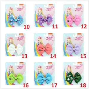 3.5 inch CUnicore Christmas Baby Girls Jojo siwa bows Print Grosgrain Ribbon Hairclip Barrettes bowknot Hairpins Hair Accessory dhl