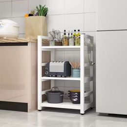 3-5-layer kitchen shelf Floor multi-layer imitation marble pattern oven microwave oven rack pot rack storage