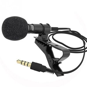 3,5 mm microfoon clip tie kraag voor mobiele telefoons spreken in lezing 1,5 m/3m beugel clip vocale audio revers microfoon