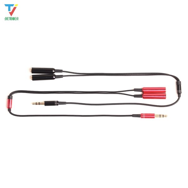 3,5 mm Estéreo Mini Jack 1 hembra a 2 Auriculares Splitter Splitter Masculino a PC Cable de audio para computadora para Auriculares a la computadora 500pcs / Lot