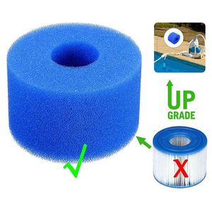 3/5 pièces piscine mousse filtre éponge réutilisable lavable Biofoam nettoyant piscine mousse filtre Intex S1 Type A accessoire de natation 154 W2