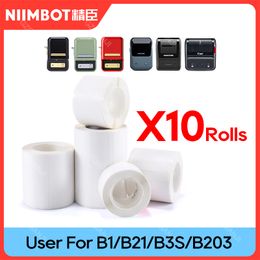 3 5 Rolls Niimbot B21 B3S Label Printer Papierrol Waterdichte anti-olie traanbestendig prijskaartje Pure White Label Papers