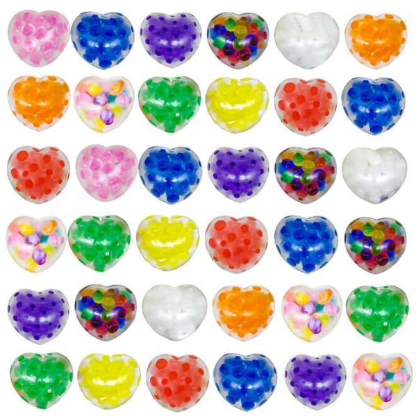 3,5 CM tamaño pequeño amor Squish Ball Fidget juguete Anti estrés ventilación bolas blandas juguetes para apretar descompresión alivio de la ansiedad