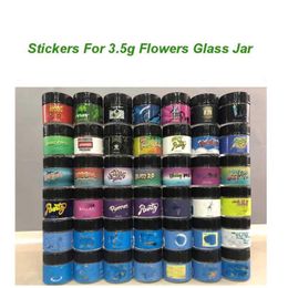 3 5g bloemen glazen pot label Honey Bun Pannenkoeken Pomelo Blanco jungle jongens runtz Stickers Sharklato stikcers voor 1G Shatter Jars282T