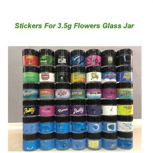 3 5g Flowers Glass Jar label Honey Bun Pancakes Pomelo Blanco jungle boys runtz Stickers Sharklato stikcers For 1G Shatter Jars264Y