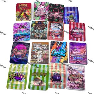 3,5 g Runtz Gummies Bolsa Rosa Runtz Púrpura Verde Bolsas blancas Comestibles a prueba de niños Bolsa de embalaje con cremallera Paquete de almacenamiento al por menor para hierba seca