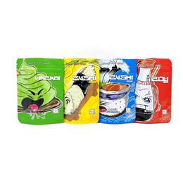 ZUSHI – sac en Mylar en forme de 3.5g, emballage à fermeture éclair, anti-odeur, pochette debout, emballage vide, emballage à fermeture éclair