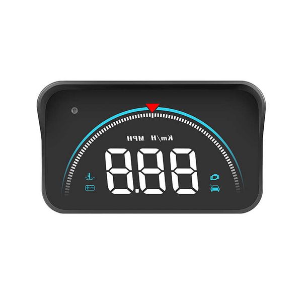 3/5 pulgadas Universal Car Head Up Display Hud Obd Ii Obd2 Mph Km H Advertencia de exceso de velocidad Velocímetro digital Pantalla Consumo de combustible Te12550