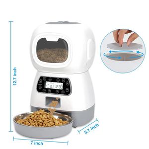 3.5L Automatica Alimentador de mascotas Dispensador inteligente para perros Cats Auto Alimentación de comidas de alimentos para mascotas Manual de alimentación de alimentación Proveedor de mascotas