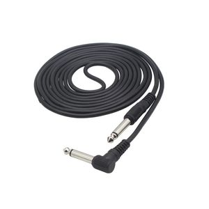 3 5M/10 Voeten Instrument Gitaar Audio Kabel 1/4-Inch 6.35mm Recht Naar Haakse Plug Zwart ABS Jas met 3 Adapters