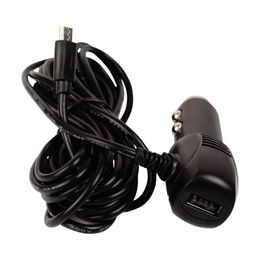 Mini chargeur de voiture USB incurvé, 3.5 mètres, 5V, 2,1 a, avec 1 Port USB, pour caméra DVR, enregistreur vidéo GPS, entrée DC 8V-36V