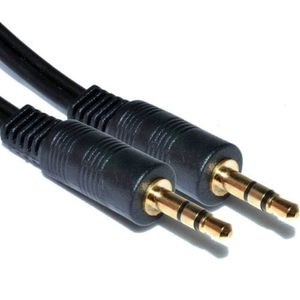 3,5mm 50CM macho a macho Audio Aux enchufe 3 anillos Mini AV Cable 200 unids/lote