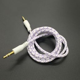 Câble audio AUX 3,5 mm mâle à mâle extension de cordon auxiliaire stéréo pour haut-parleur Samsung ordinateur tablette PC