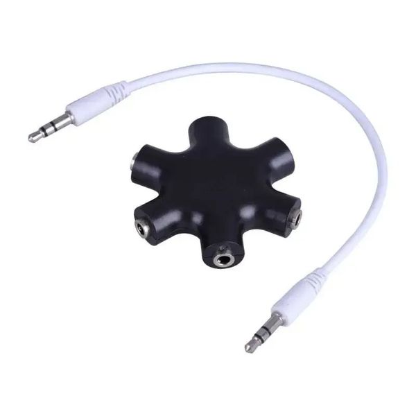 Splitter de câble audio audio 3,5 mm 1 mâle à 5 port de casque féminin 3.5 Jack Adaptateur de partage pour tablette mp3 MP4 Mobile Phone