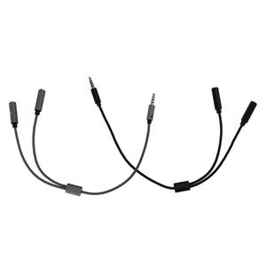 3,5 mm audio microfoon y splitter kabel headset jack mannelijk tot 2 dubbele vrouwelijke oortelefoon adapter stereo aux koord voor telefoon pc laptop