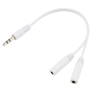 3.5mm Audio Y Splitter Kabel Jack 1 Man naar 2 Vrouwelijke Stereo Oortelefoon Adapter Aux Cord Lijn Voor hoofdtelefoon Speaker