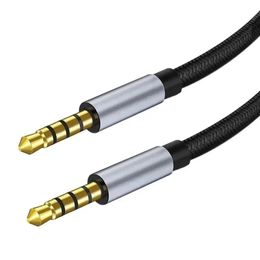 Câble câble AUX de 3,5 mm Male à un câble audio masculin Câble de haut-parleur 3,5 mm pour la voiture d'écoute pour Xiaomi Redmi 5 Plus OnePlus 5T Cordon AUX