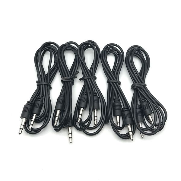 Cable de audio de extensión auxiliar auxiliar de 3,5 mm macho a macho Cable auxiliar estéreo Cable de 1 M/3 pies Negro/Blanco
