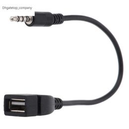 3,5 mm zwarte auto aux audiokabel naar USB Electronics voor Play Music Headphone Converter