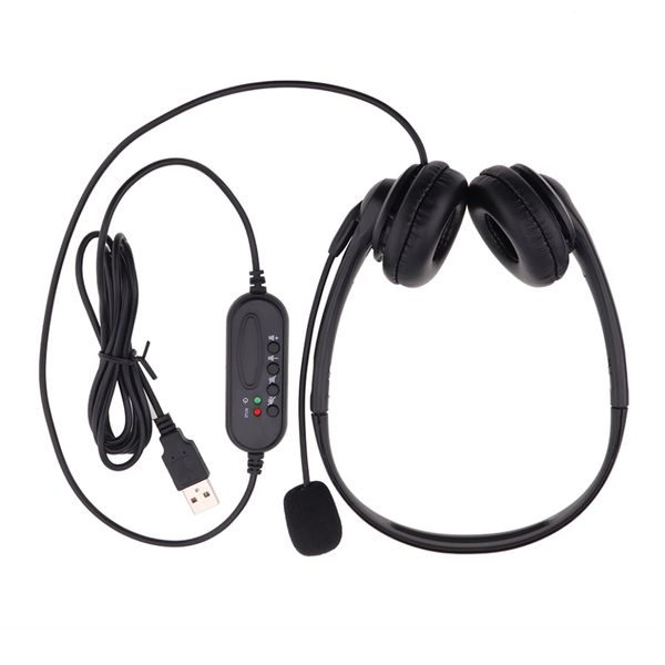 Casque d'ordinateur avec microphone, 3.5mm, suppression du bruit, casque filaire USB, pour PC portable, enseignement vidéo