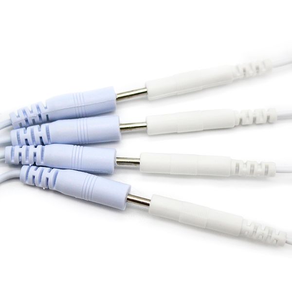 3. Ligne de câble d'électrode de 5 mm pour les dizaines de thérapie acupuncture masseur muscle muscle stimulateur de câble électrode Connecteur de connecteur