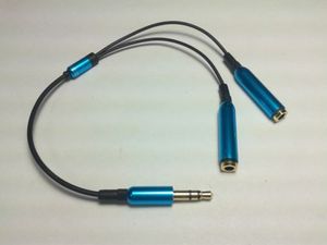 3.5mm extensie oortelefoon hoofdtelefoon audio splitter kabel adapter mannelijk naar 2 vrouw