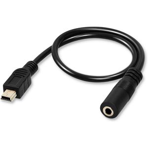 3.5mm Female to 5 Pin Mini USB Male Microphone Adapter Cable