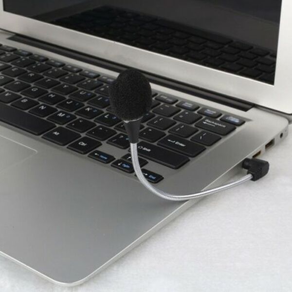 Mini microphone flexible de 3,5 mm pour ordinateur portable PC Podcast Skype Chat