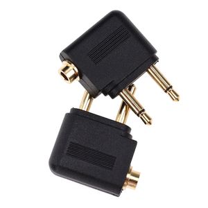 Luchtvliegtuig oortelefoonconnectoren 3,5 mm vliegtuig luchtvaarthoofdtelefoon audioconverter reisaansluiting plug splitter adapter