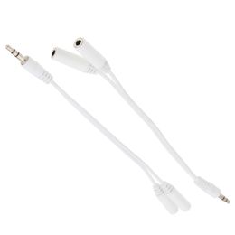 3.5MM Jack Aux 1 Male naar 2 Vrouwelijke Splitter Adapter Kabel Audio Verlengkabel Voor Hoofdtelefoon Speaker Stereo Aux cord