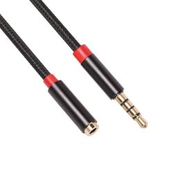 3,5 mm Jack aux o mannelijk tot vrouwelijke verlengkabel met microfoon stereo 3,5 o adapter voor pc -headset (3m)