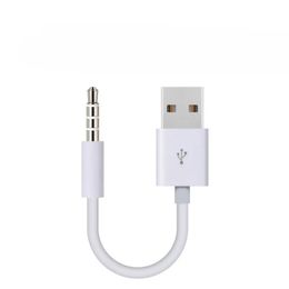 3,5 mm Jack AUX à USB 2.0 Chargeur Data Sync Adapter Cable pour Apple iPod Shuffle 3rd 4th 5th 6th Gen MP3 MP4 Player Cord