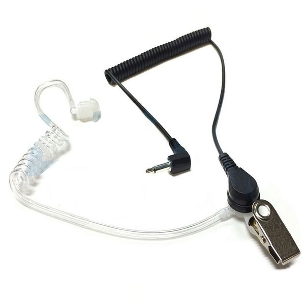 Auricular con conector Jack de 10x3,5mm para escuchar solo cubierta acústica del FBI, auricular con tubo de aire para Motorola Kenwood KMC-41M KMC-42WM, altavoz, micrófono, Radio Walkie Talkie