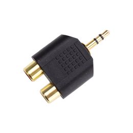 3,5 mm jack male naar 2 RCA plug female stereo socket connector M/F Y splitter audio adapter converter