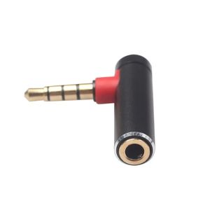Adaptateur audio de forme de 3,5 mm L 3,5 Jack mâle à un adaptateur de convertisseur audio à 90 degrés pour le câble de haut-parleur AUX