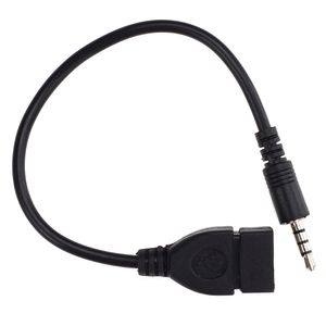 Câble de connecteurs de convertisseur OTG femelle, prise Audio Aux mâle 3.5mm vers USB2.0 Type A femelle