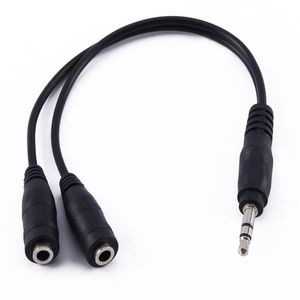 3,5 mm macho a hembra auriculares Jack Splitter Audio adaptador cables aux conversión Cable