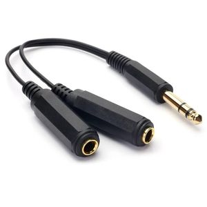 3.5mm Mic Headset Splitter Adapter Kabel 1 TRRS Male Naar 2 TRS Vrouwelijke Audio AUX Studio Y Converter Cord