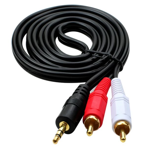 Connecteur de prise de prise de fiche de 3,5 mm à 2 RCA MUSIQUE MUSIQUE MUSIQUE ADAPTATE