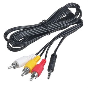 Prise 3,5 mm vers 3 caméscopes RCA, câble audio-vidéo A/V, 4 pieds, pour caméscopes Sony JVC Panasonic Canon Samsung