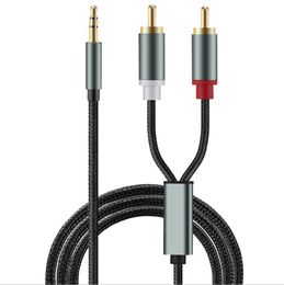 3.5mm RCA Audio Cables Type-C tot 2RCA Jack Type C-kabel voor SumSung Xiaomi Luidspreker Home Theatre TV 1m